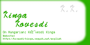 kinga kovesdi business card